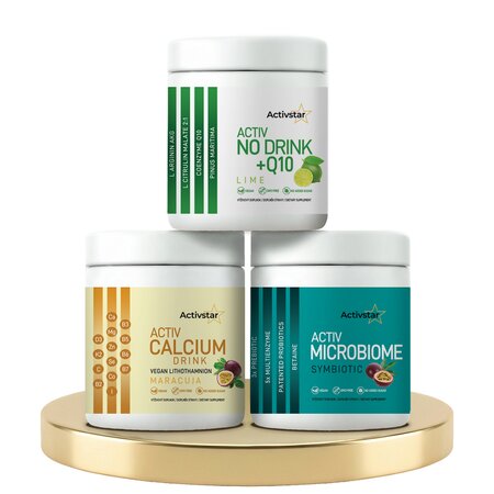 Activ Calcium Drink + Activ Microbiome + Activ NO Drink + Q10